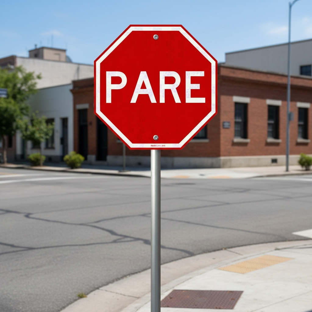 Placa Pare - Parada Obrigatória (R-1)