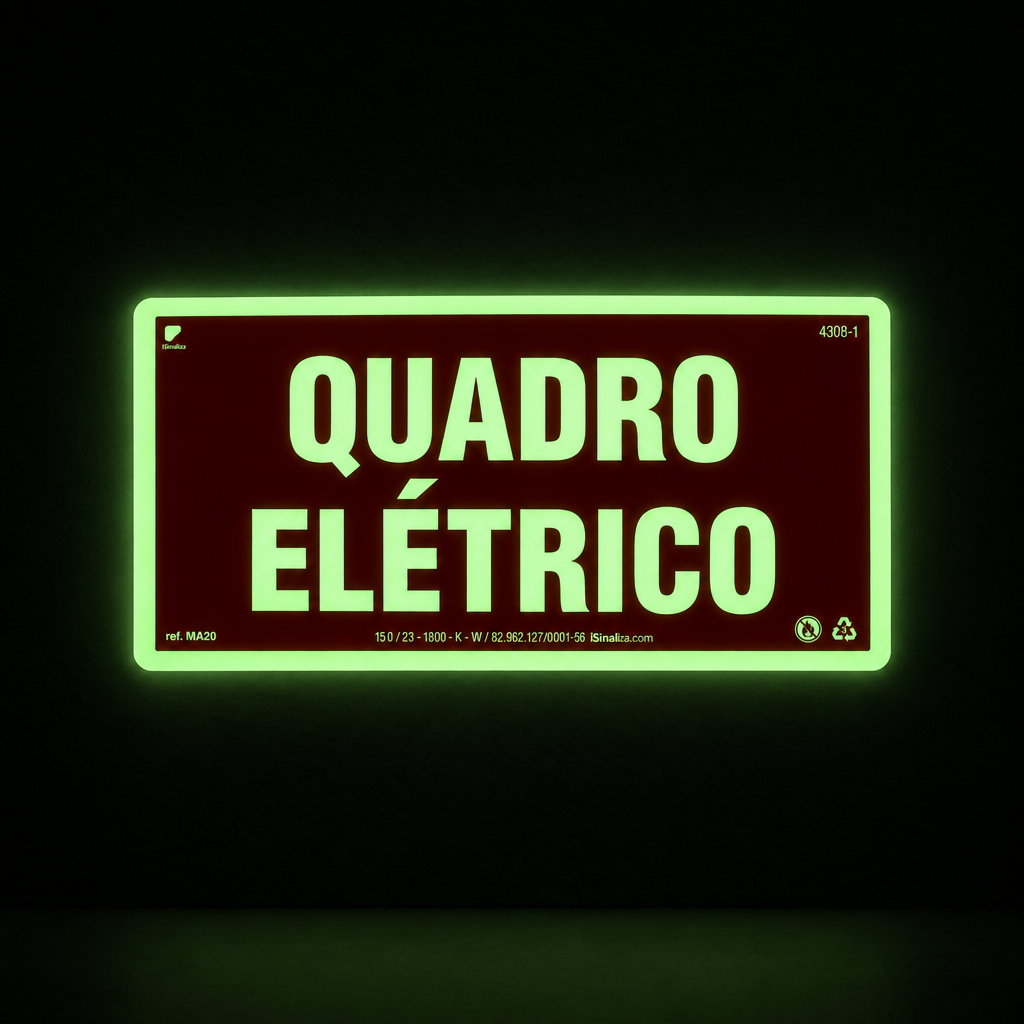 Placa de Alerta "Quadro Elétrico" MA20 com ColorAdd