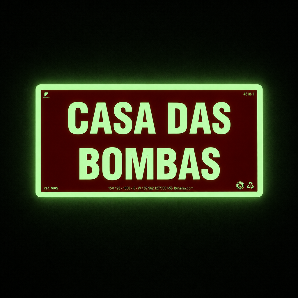 Placa de Alerta "Casa das Bombas" MA2 com ColorAdd