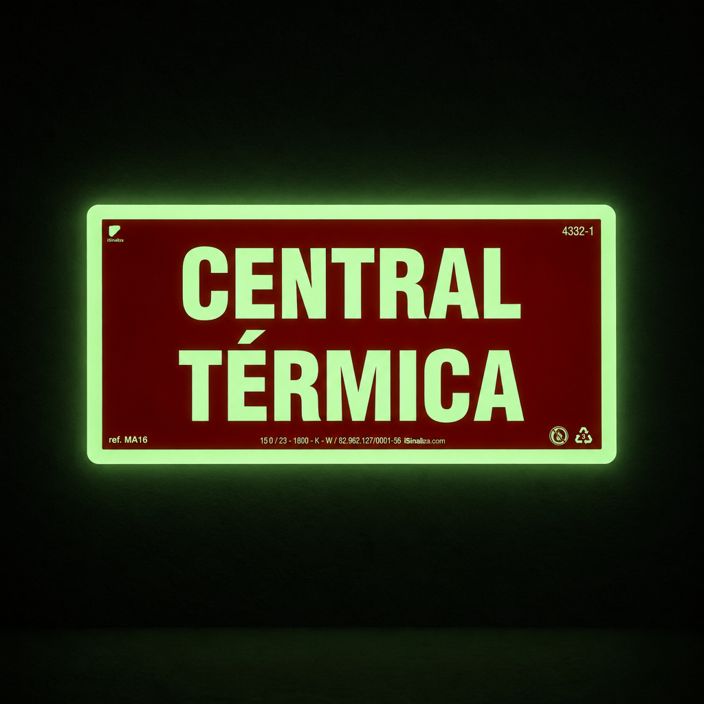 Placa de Alerta "Central Térmica" MA16 com ColorAdd
