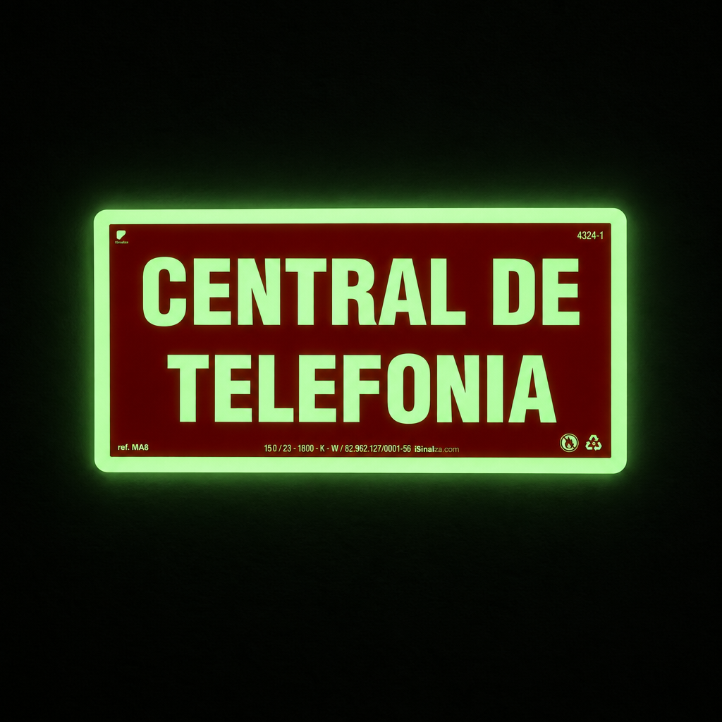 Placa de Alerta "Central de Telefonia" MA8 com ColorAdd