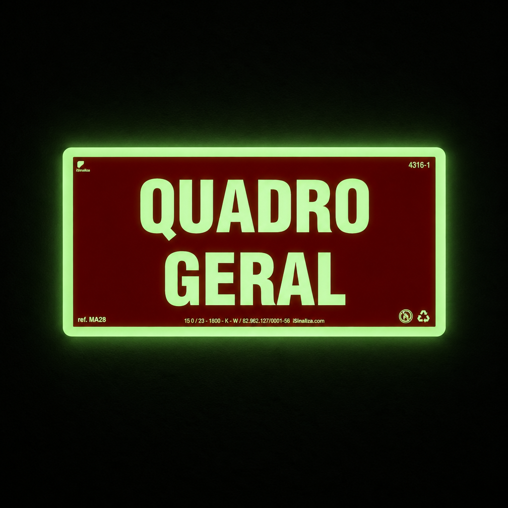 Placa de Alerta "Quadro Geral" MA28 com ColorAdd