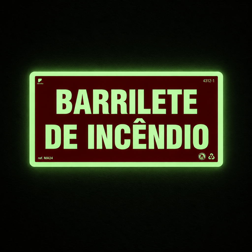 Placa de Alerta "Barrilete de Incêndio" MA24 com ColorAdd