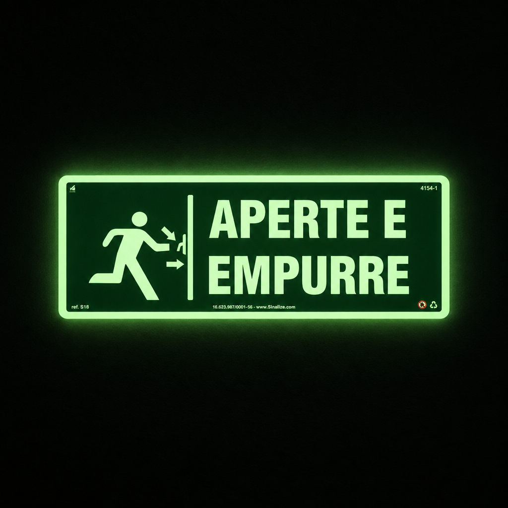Placa de Acionamento "Aperte e Empurre" S18 com ColorAdd