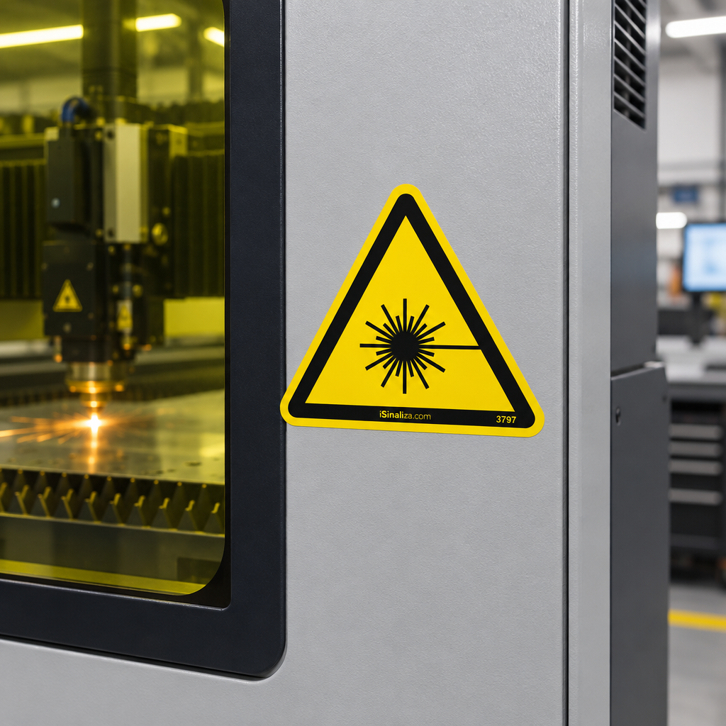 Etiqueta de Segurança "Raio Laser" - (Embalagem com 10 unidades)