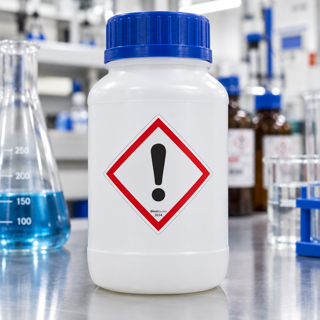 Etiqueta de Segurança GHS "Aviso Geral / Atenção" - (Embalagem com 10 unidades)