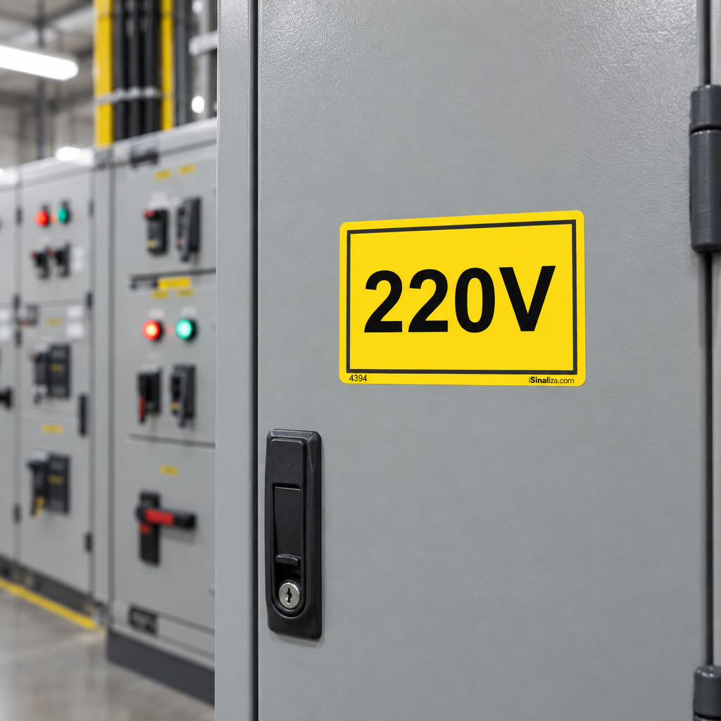 Etiqueta de Segurança "220V" - (Embalagem com 10 unidades)