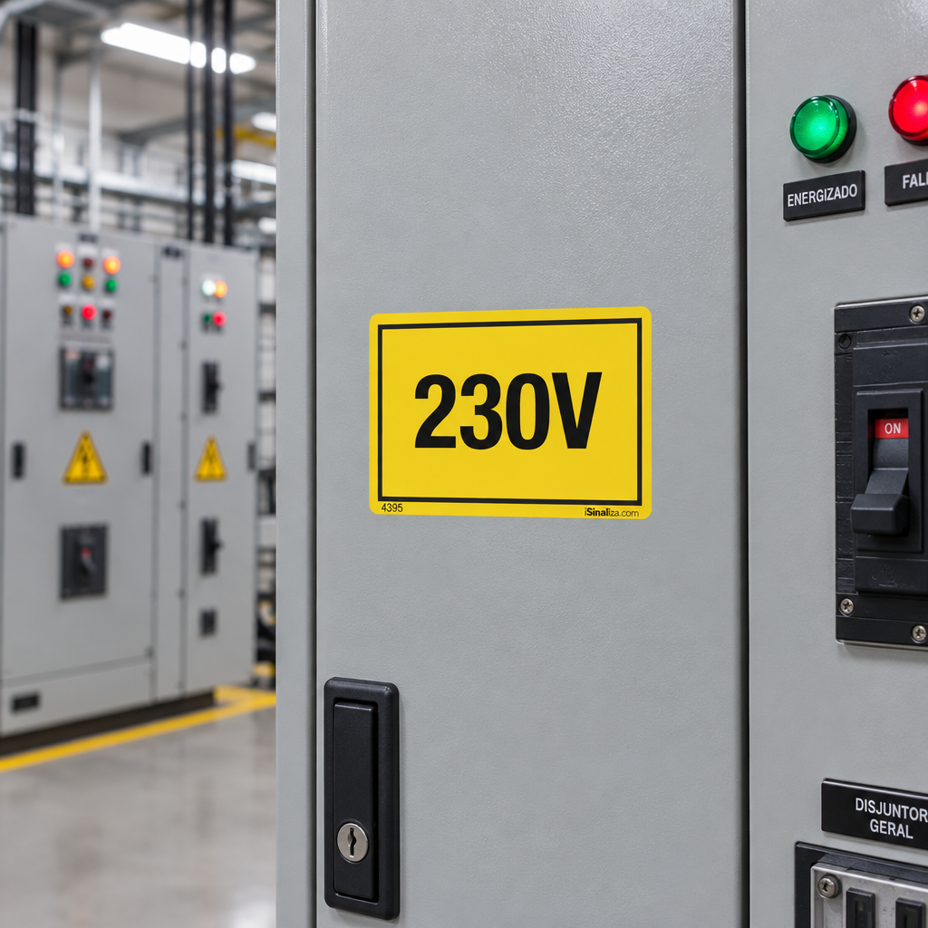Etiqueta de Segurança "230V" - (Embalagem com 10 unidades)