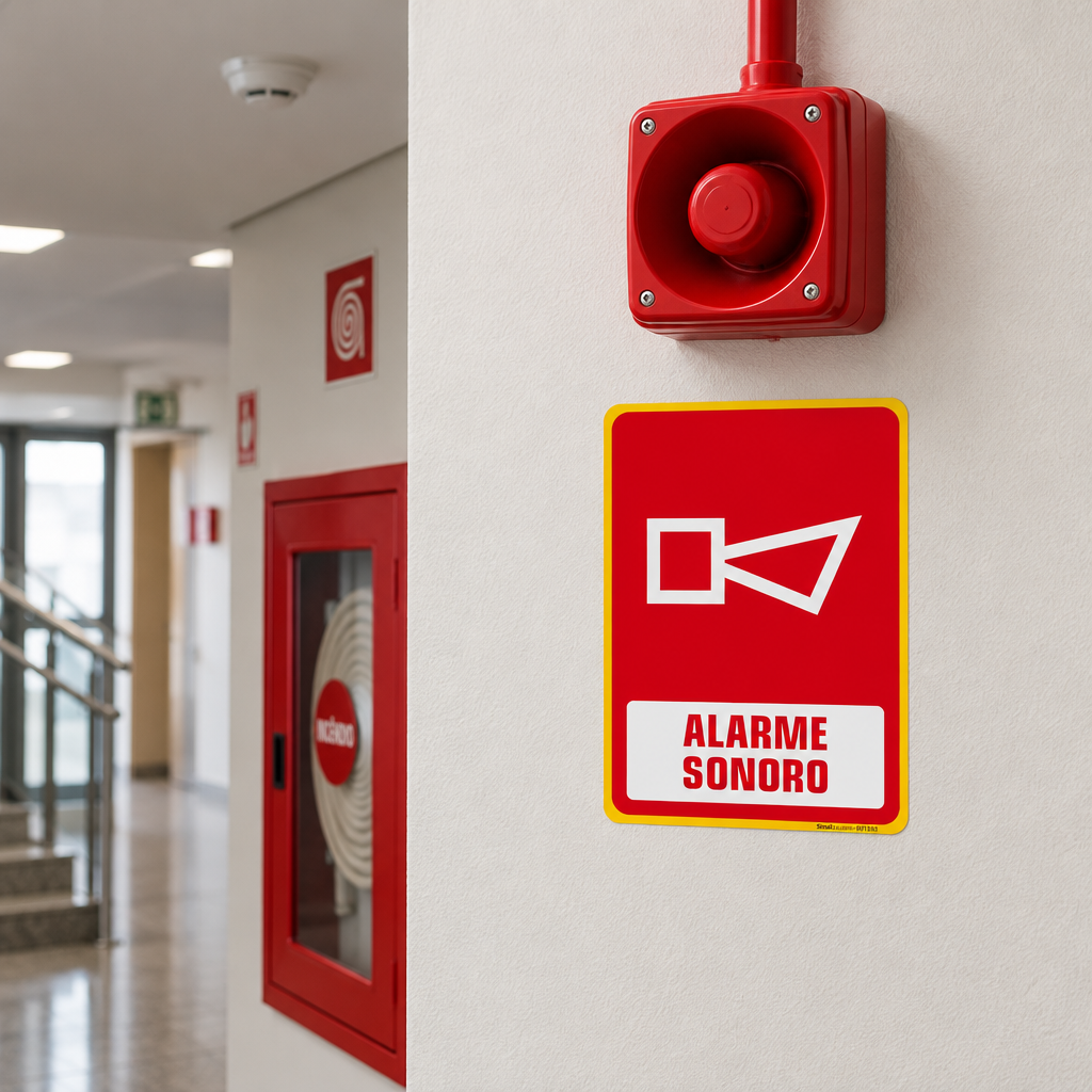 Placa de Sinalização "Alarme Sonoro"