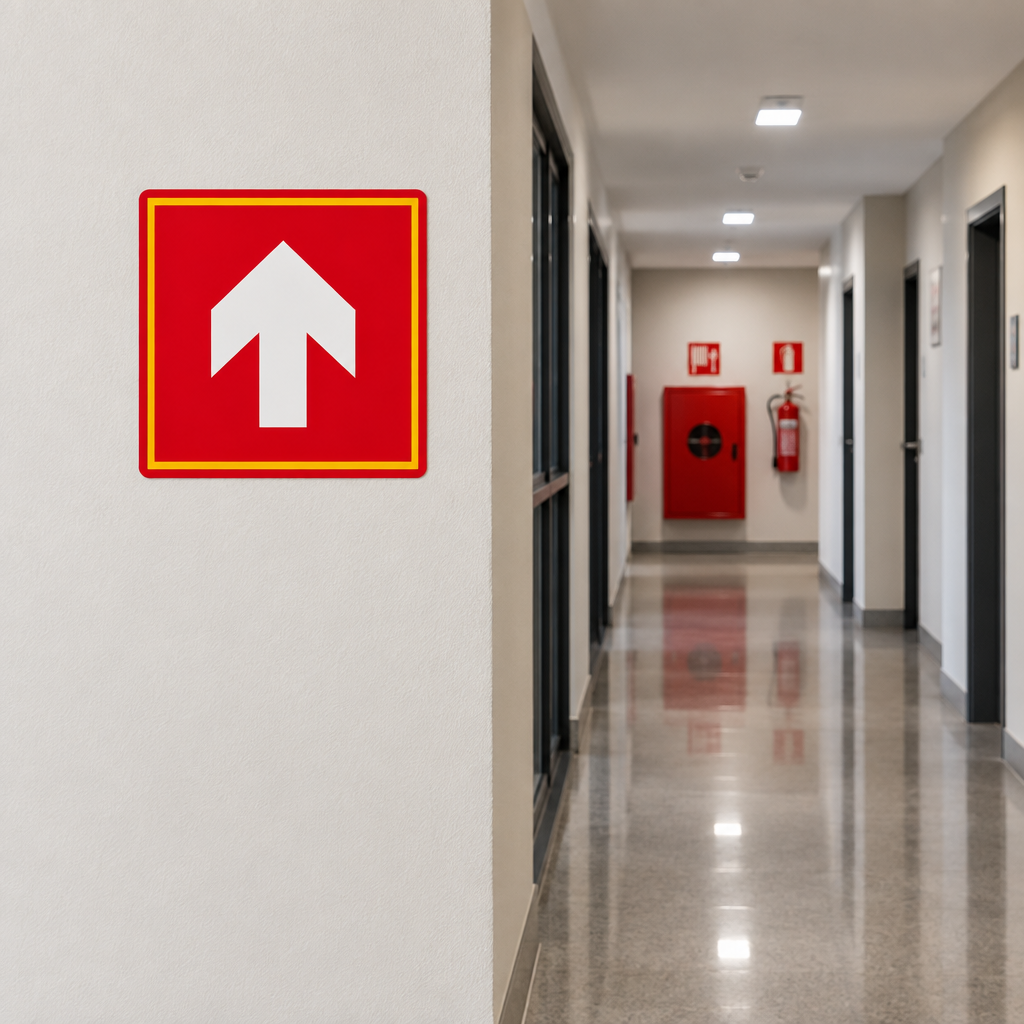 Placa de Sinalização Seta Indicativa para Cima