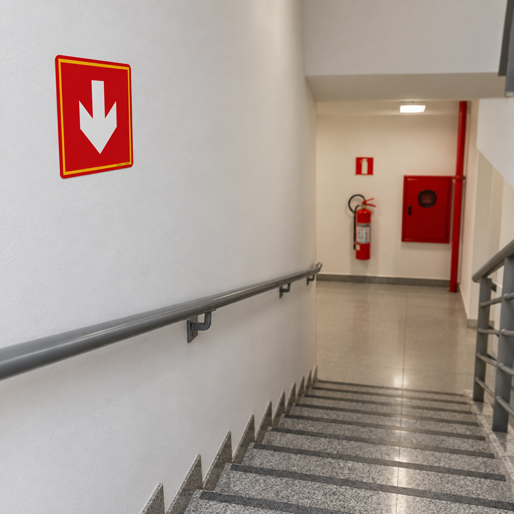 Placa de Sinalização Seta Indicativa para Baixo