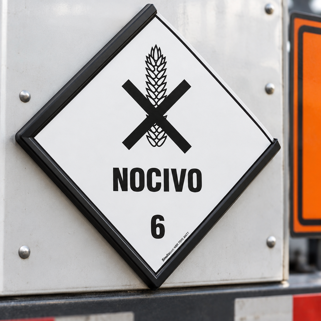 Placa Rótulo de Risco Classe 6 (Substâncias Nocivas)