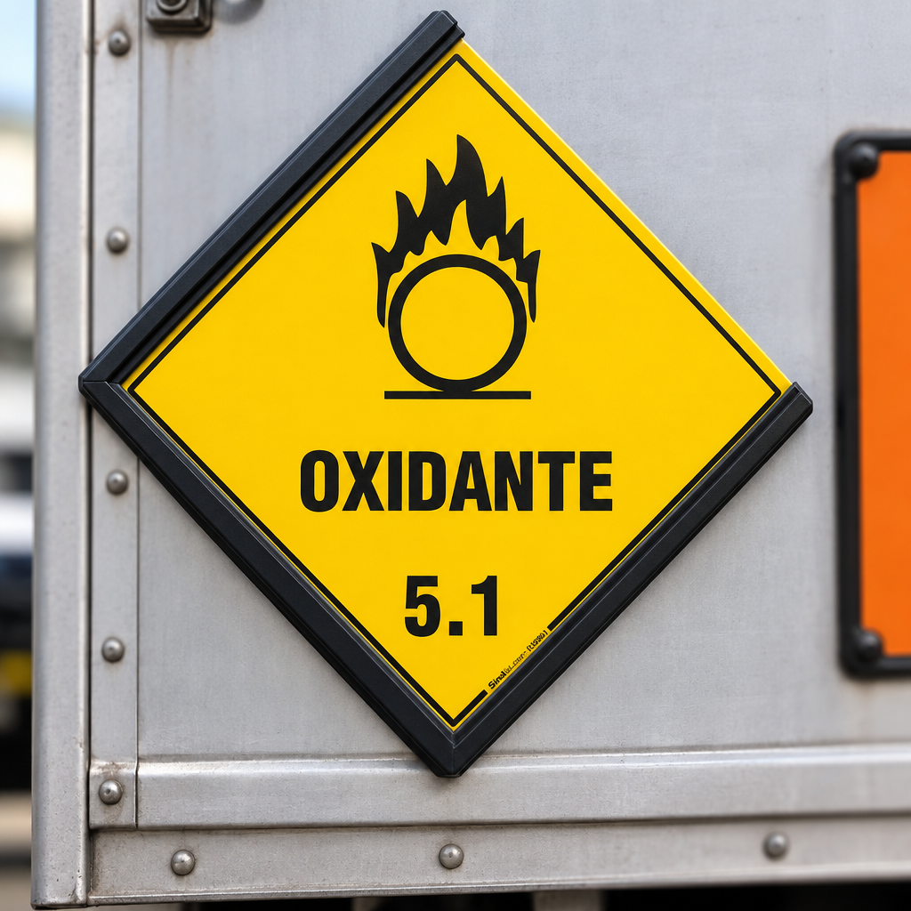 Placa Rótulo de Risco Classe 5.1 (Substâncias Oxidantes)