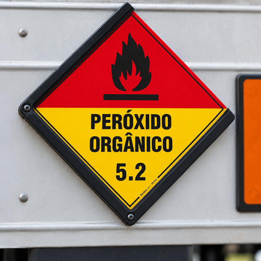 Placa Rótulo de Risco Classe 5.2 (Peróxidos Orgânicos)