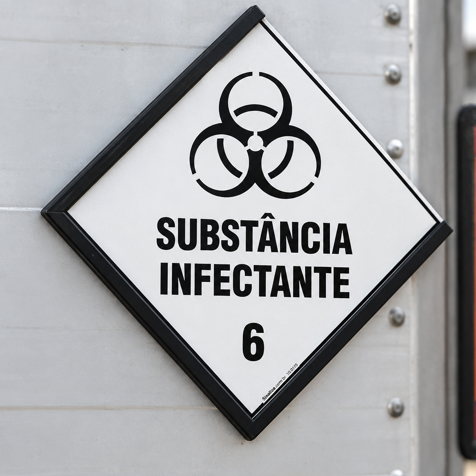 Placa Rótulo de Risco Classe 6 (Substâncias Infectantes)