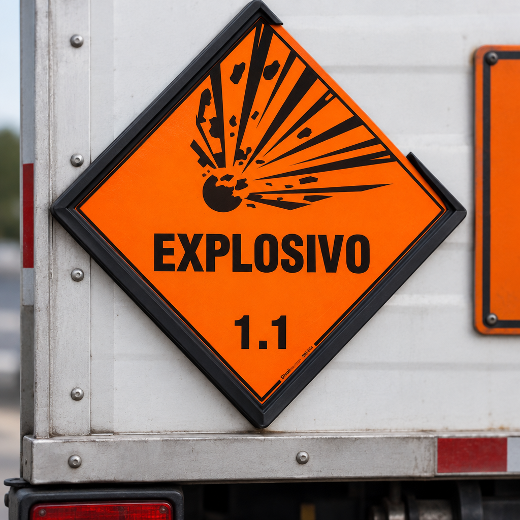Placa Rótulo de Risco Classe 1.1 (Explosivos)