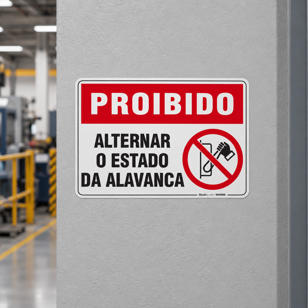 Placa Proibido - Alternar o Estado da Alavanca
