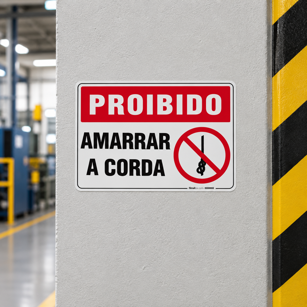 Placa Proibido - Amarrar a Corda