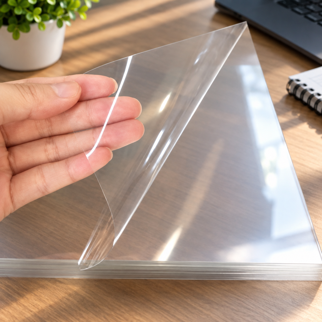 Chapa de PVC Transparente Cristal 120 x 62 cm x 0,25 mm