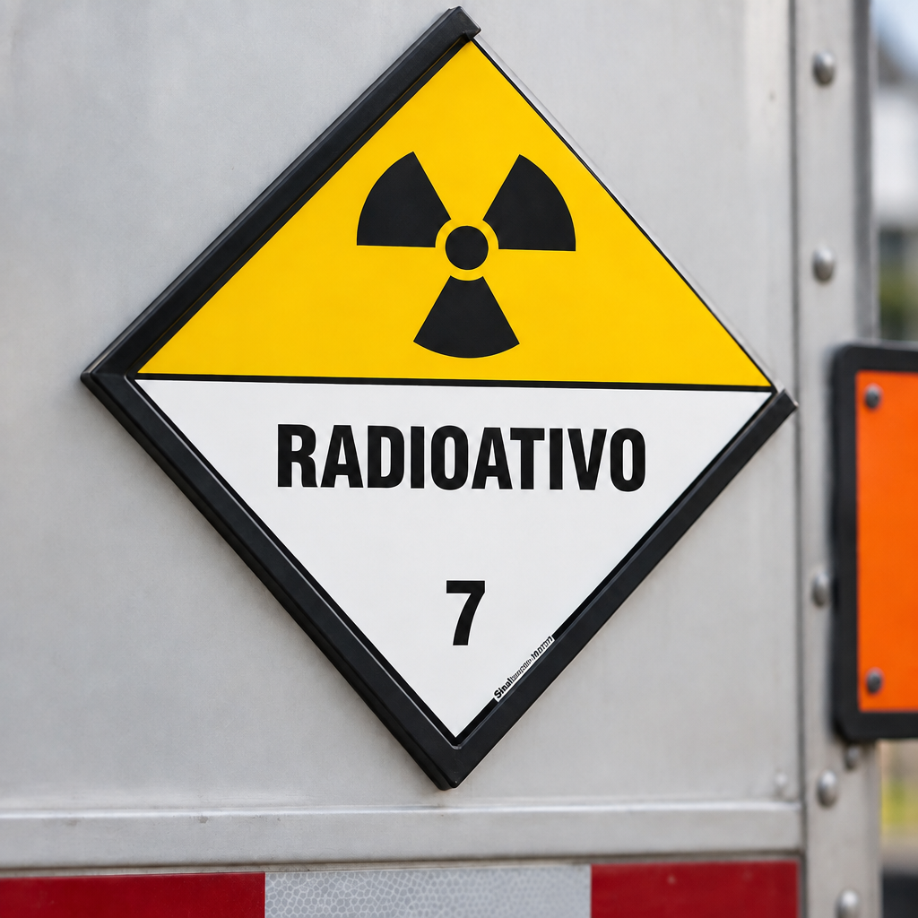 Placa Rótulo de Risco Classe 7 (Materiais Radioativos)