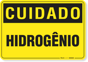 Placa Cuidado  Hidrogênio