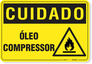Placa Cuidado  Óleo Compressor