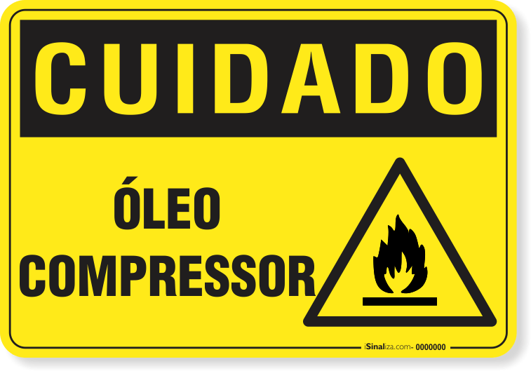 Placa Cuidado  Óleo Compressor