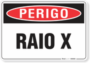 Placa Perigo Raio X