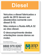 Adesivo ANP - Bombas de Diesel 15x20 cm (Adesivo Industrial)