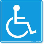 Placa Azul Cadeirante PCD
