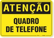 Placa Atenção Quadro De Telefone