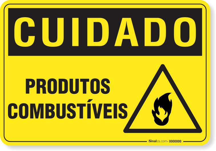 Placa Cuidado  Produtos Combustíveis
