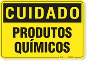 Placa Cuidado  Produtos Químicos