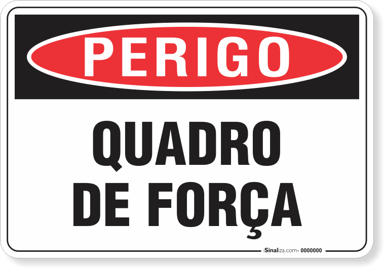 Placa Perigo Quadro De Força