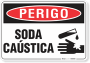 Placa Perigo Soda Cáustica
