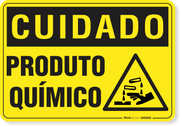 Placa Cuidado  Produto Químico
