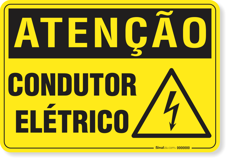 Placa Atenção Condutor Elétrico