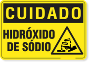 Placa Cuidado  Hidróxido De Sódio