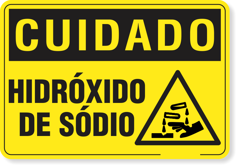 Placa Cuidado  Hidróxido De Sódio