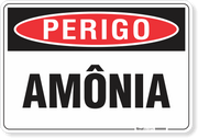 Placa Perigo Amônia