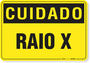 Placa Cuidado  Raio X