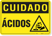 Placa Cuidado  Ácidos