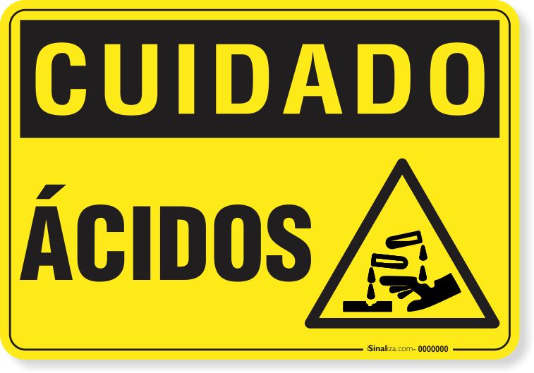 Placa Cuidado  Ácidos