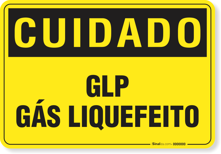 Placa Cuidado  Glp Gás Liquefeito
