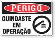 Placa Perigo Guindaste Em Operação