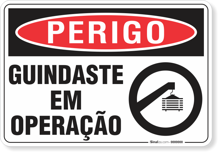 Placa Perigo Guindaste Em Operação