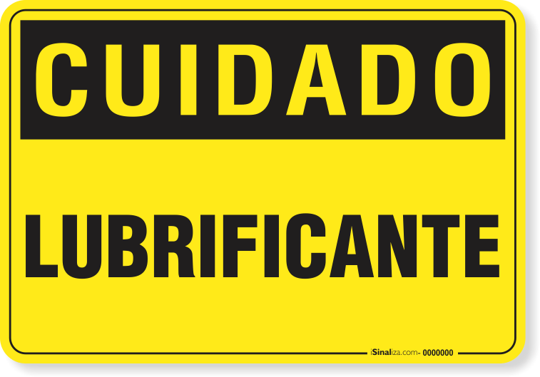 Placa Cuidado  Lubrificante