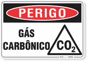 Placa Perigo Gás Carbônico