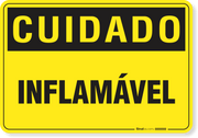 Placa Cuidado  Inflamável