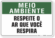 Placa Meio Ambiente Respeite O Ar Que Você Respira